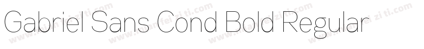 Gabriel Sans Cond Bold Regular字体转换